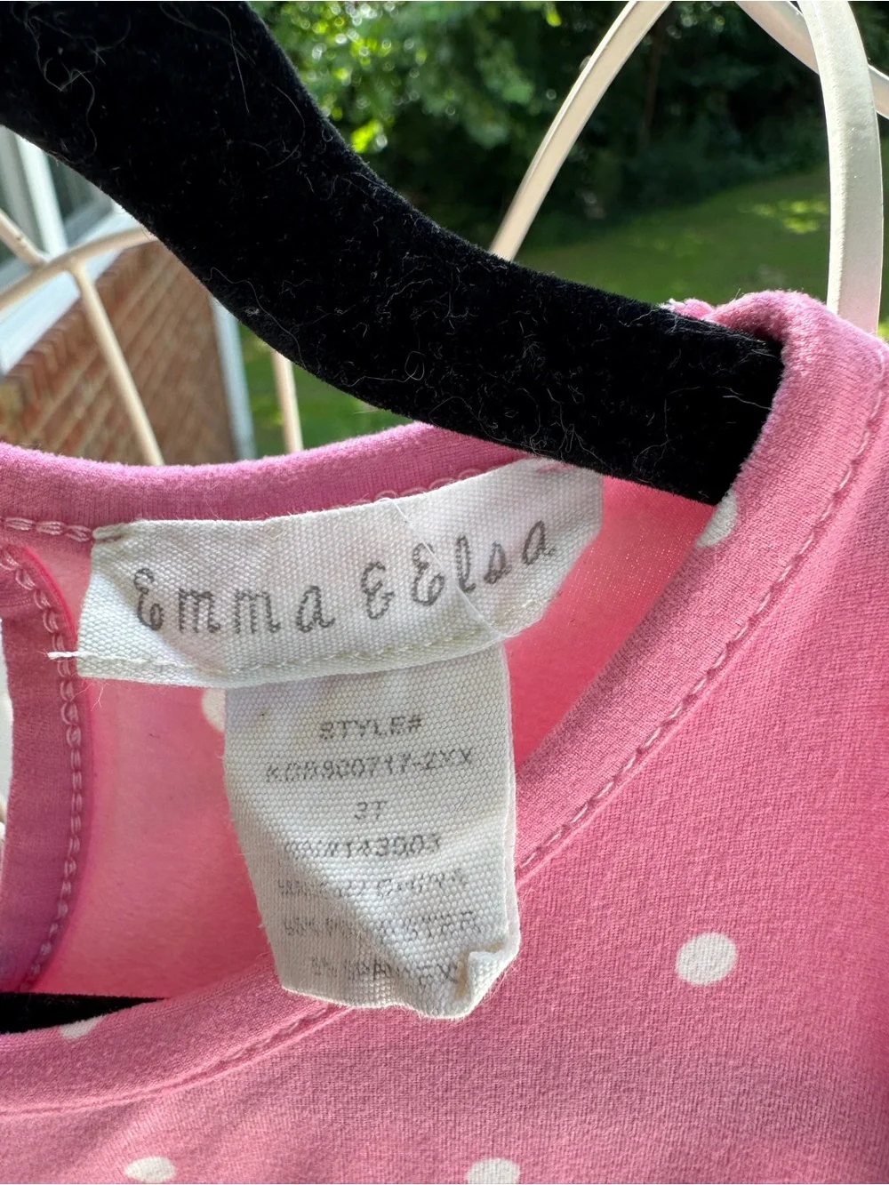 Emma & Elsa Pink Polka Dot Knit Dress. Size 2T
